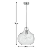 Habitat Ori dimple glass pendant 28cm (British brand)