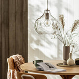 Argos Habitat Ori Dimple Glass Pendant Light - Clear, 28cm Diameter- Buy online at McGrocer