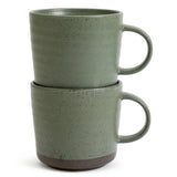 Habitat textured ripple sage mugs set of 4 (British brand)