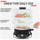 Tefal ultracompact 3 bowl steamer black, UK version