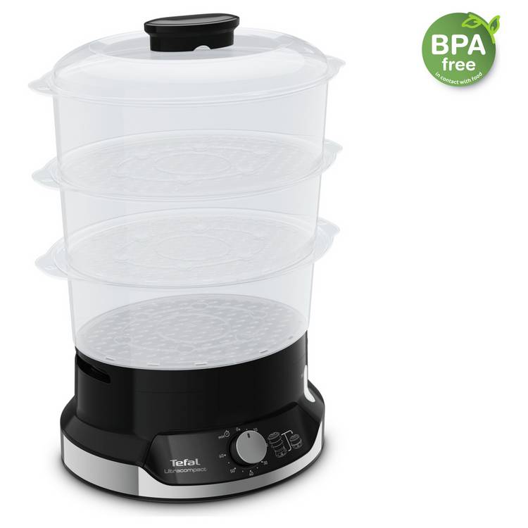Tefal ultracompact 3 bowl steamer black, UK version