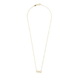 Revere 9ct yellow gold infinity pendant necklace, imported from the UK