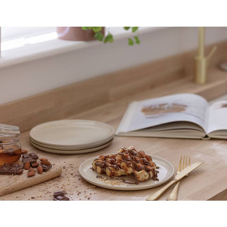 Habitat Evora natural dinner plates 28cm set - British product
