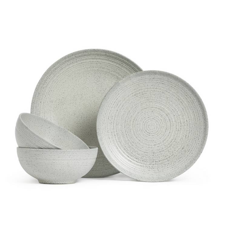 Habitat dinner set chalk grey 12-piece - British product