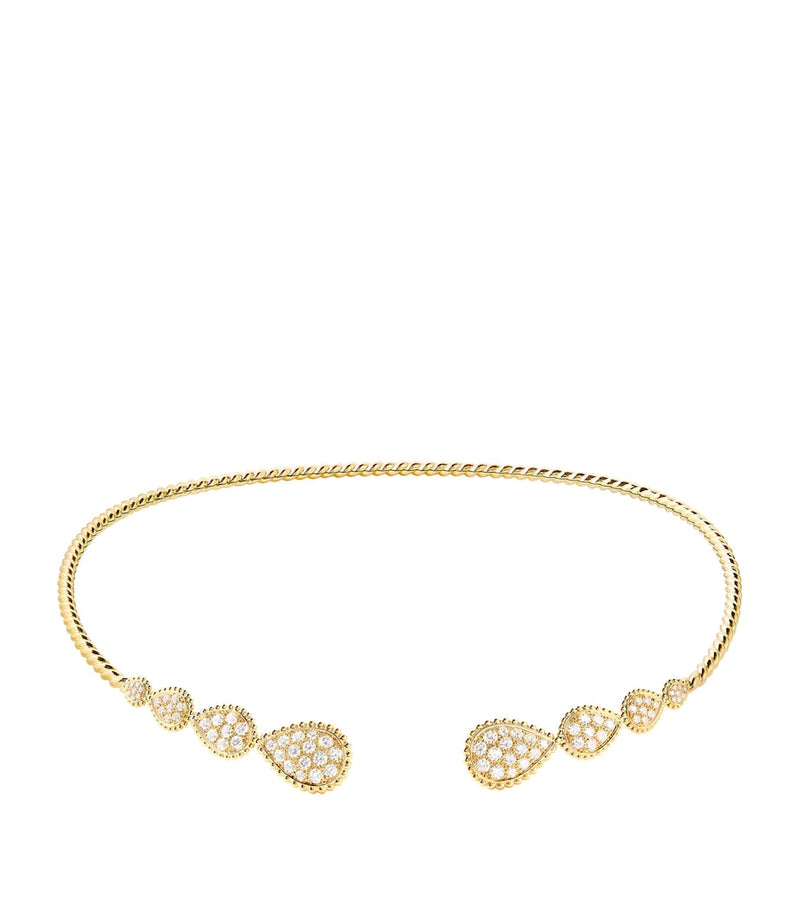 Boucheron yellow gold diamond choker 36cm, imported from the UK