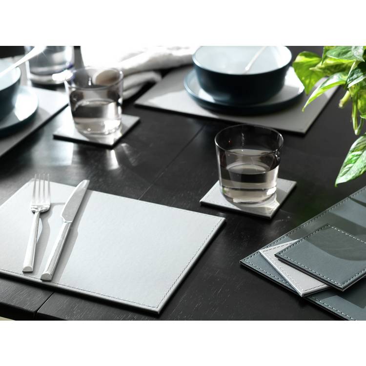 Habitat faux leather placemat and coaster set - British product