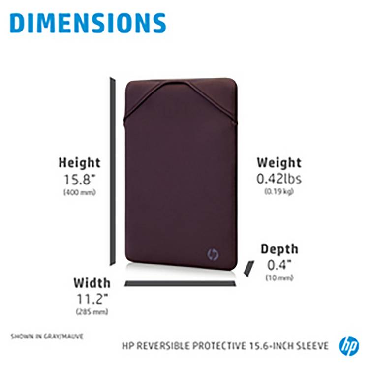 HP reversible laptop sleeve black and silver 15.6 inch - British product