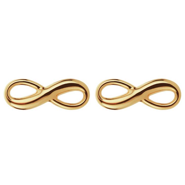 Revere 9ct gold infinity stud earrings - British product