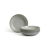 Habitat stoneware pasta bowls speckle grey 4 piece, imported from the UK