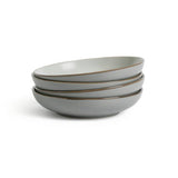 Habitat stoneware pasta bowls speckle grey 4 piece, imported from the UK