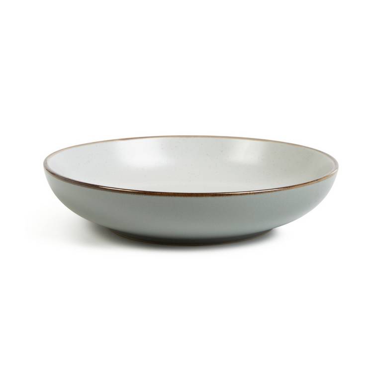Habitat stoneware pasta bowls speckle grey 4 piece, imported from the UK