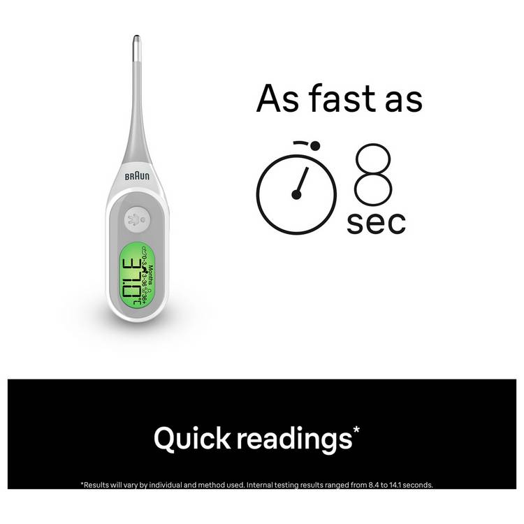Braun digital stick thermometer with Age Precision (British brand)