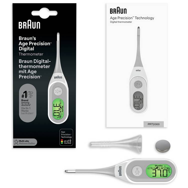 Braun digital stick thermometer with Age Precision (British brand)