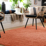 Argos Habitat Noodle Plain Terracotta Shaggy Rug - 120x170cm- Buy online at McGrocer
