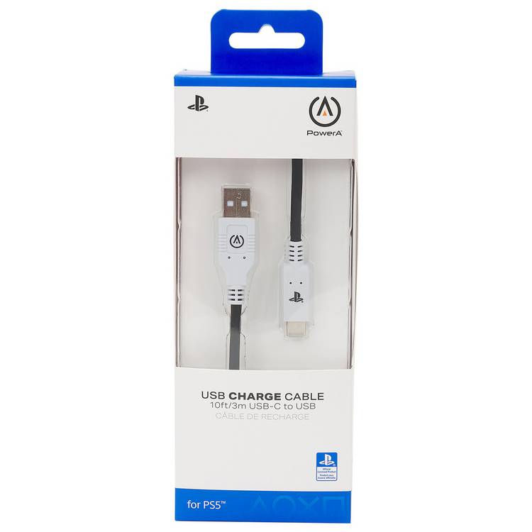 PowerA USB-C charging cable for PS5 10ft, imported from the UK