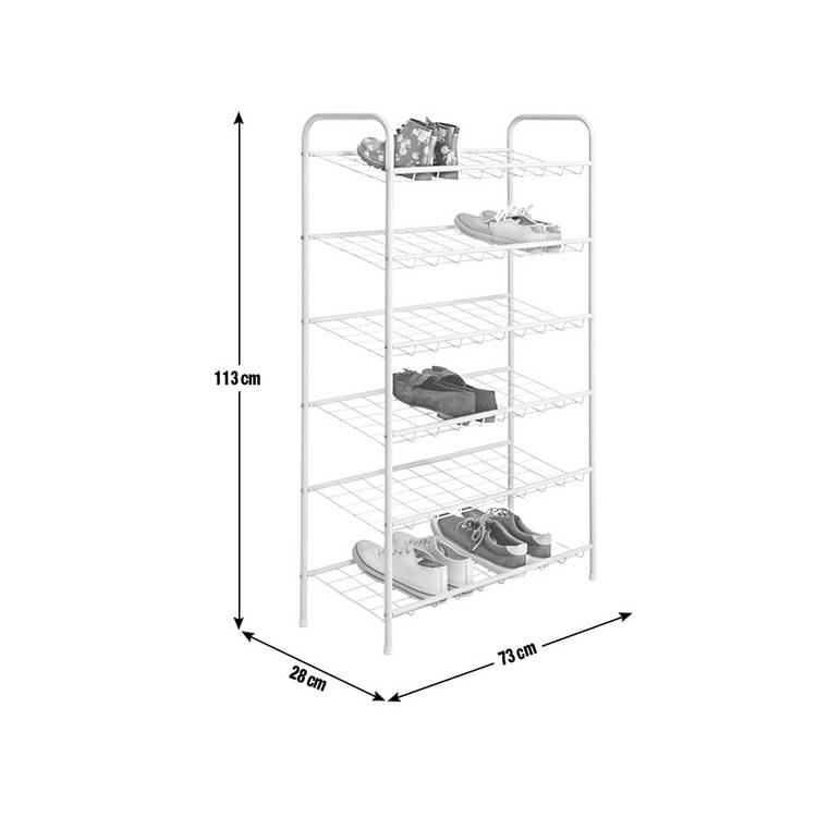 Argos Home Jorn 6 tier shoe rack white, imported from the UK
