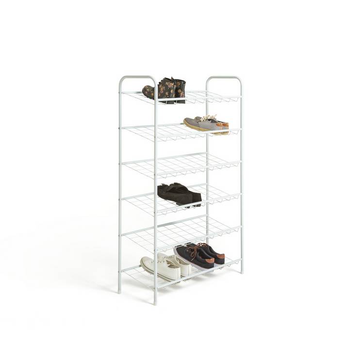 Argos Home Jorn 6 tier shoe rack white, imported from the UK