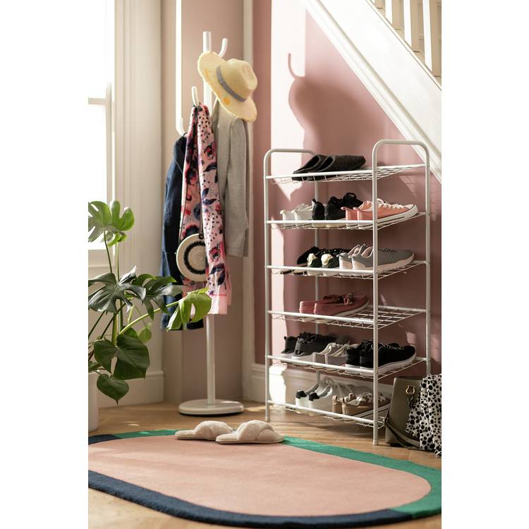 Argos Home Jorn 6 tier shoe rack white, imported from the UK