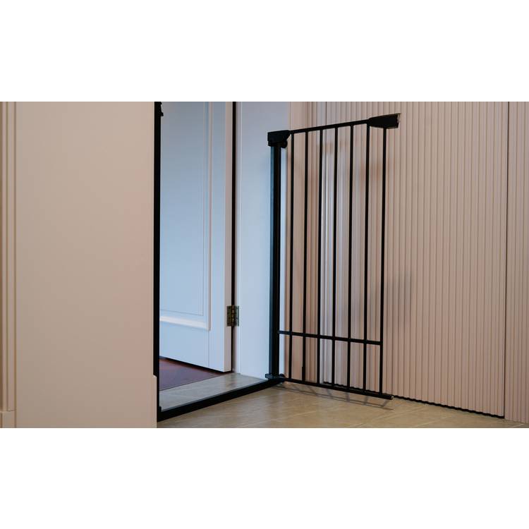 Extra tall pressure fit pet gate in black - British product