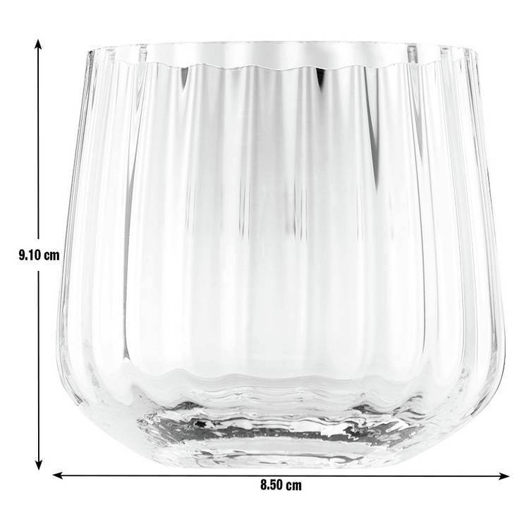 Habitat iridescent lustre fluted tumblers set of 4 (British brand)