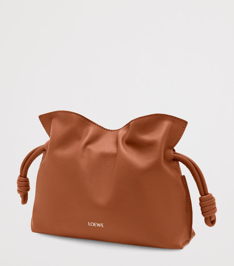 LOEWE Mini Flamenco leather clutch bag, UK version