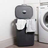 Addis rattan laundry basket charcoal 50 litre, imported from the UK
