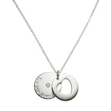Argos Moon & Back Sterling Silver Cubic Zirconia Pendant Necklace 45.5cm- Buy online at McGrocer