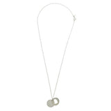 Moon & Back cubic zirconia pendant necklace 18 inch, UK version
