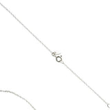Moon & Back cubic zirconia pendant necklace 18 inch, UK version