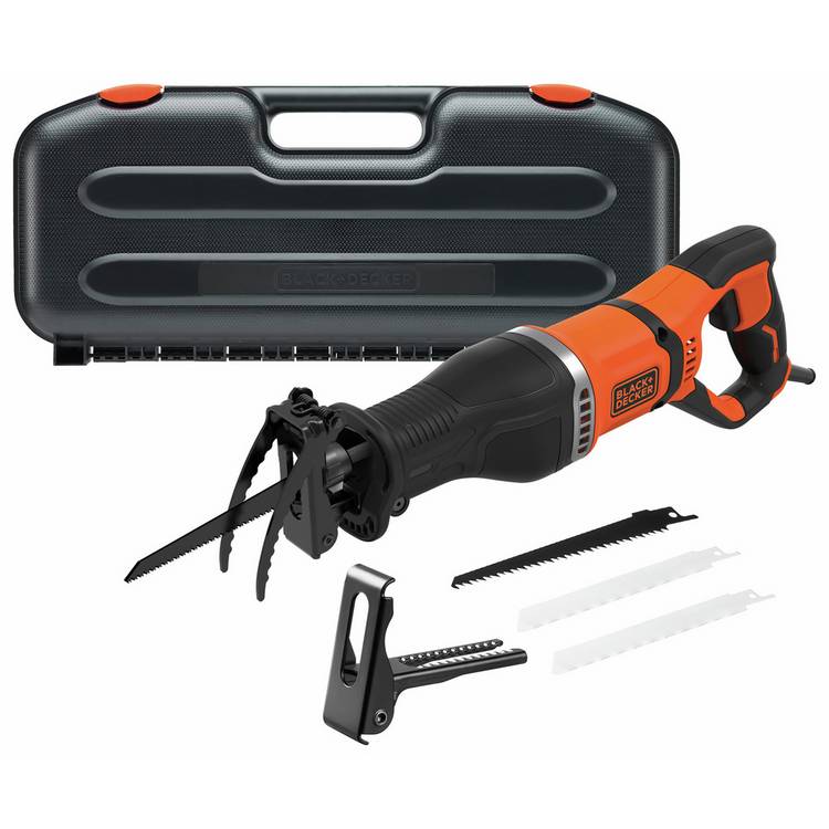 Black+Decker 750W corded reciprocating saw, imported from the UK