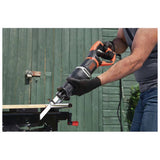 Black+Decker 750W corded reciprocating saw, imported from the UK