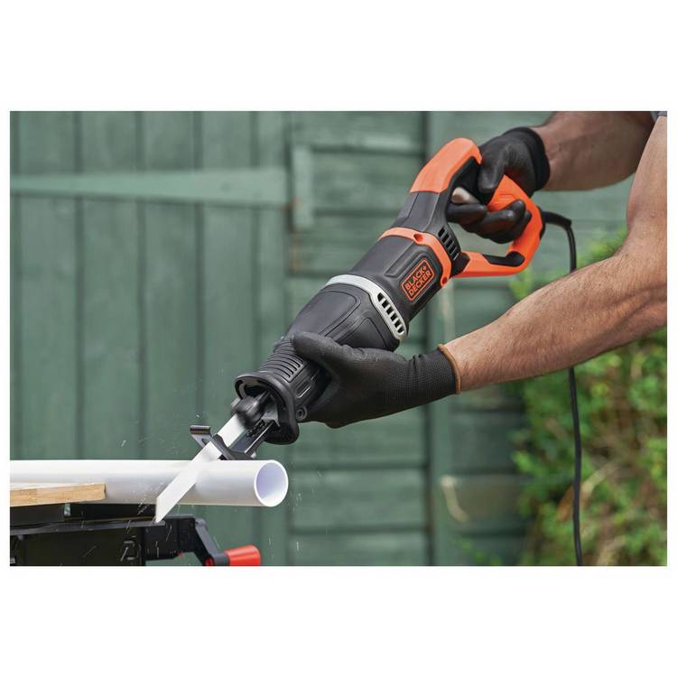 Black+Decker 750W corded reciprocating saw, imported from the UK