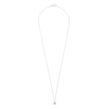 Revere white gold blue topaz pendant necklace 18 inch, UK version
