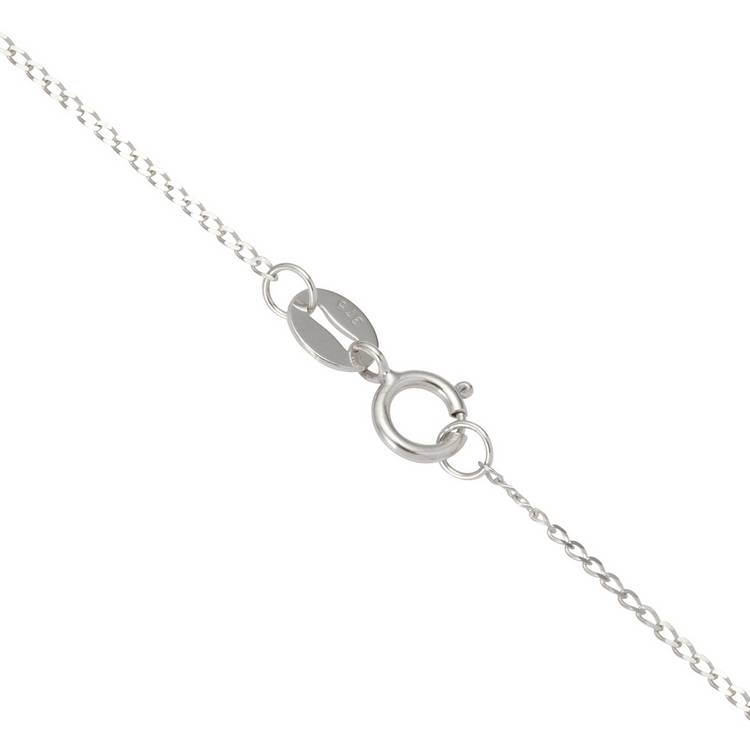 Revere white gold blue topaz pendant necklace 18 inch, UK version