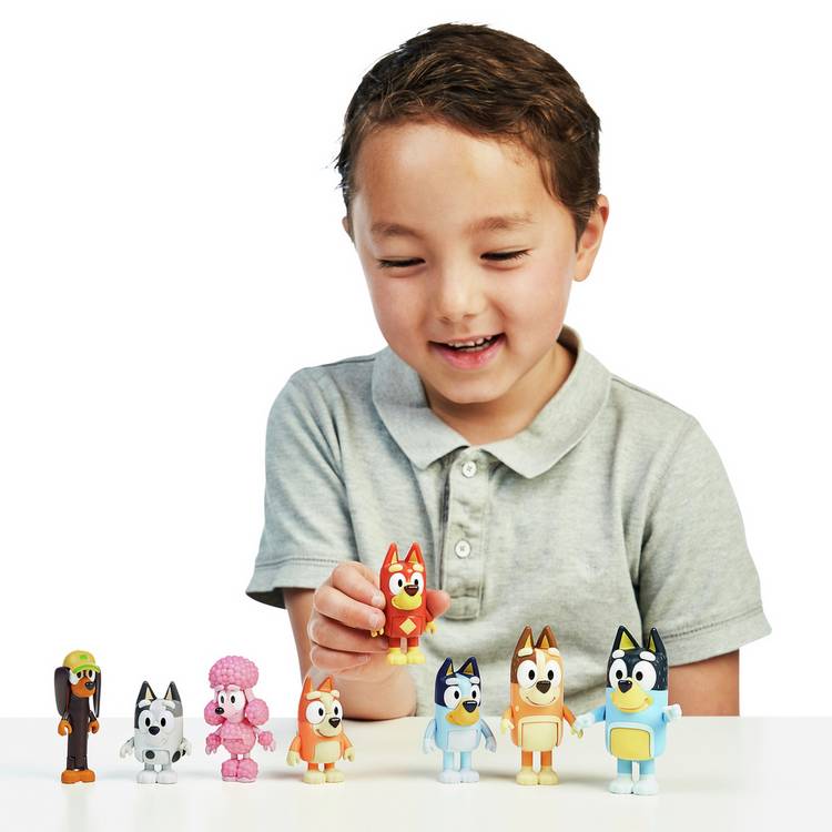 Bluey character figures family pack 4 pack, imported from the UK