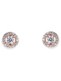 Ivory & Co rose gold Balmoral crystal dainty earrings, UK version