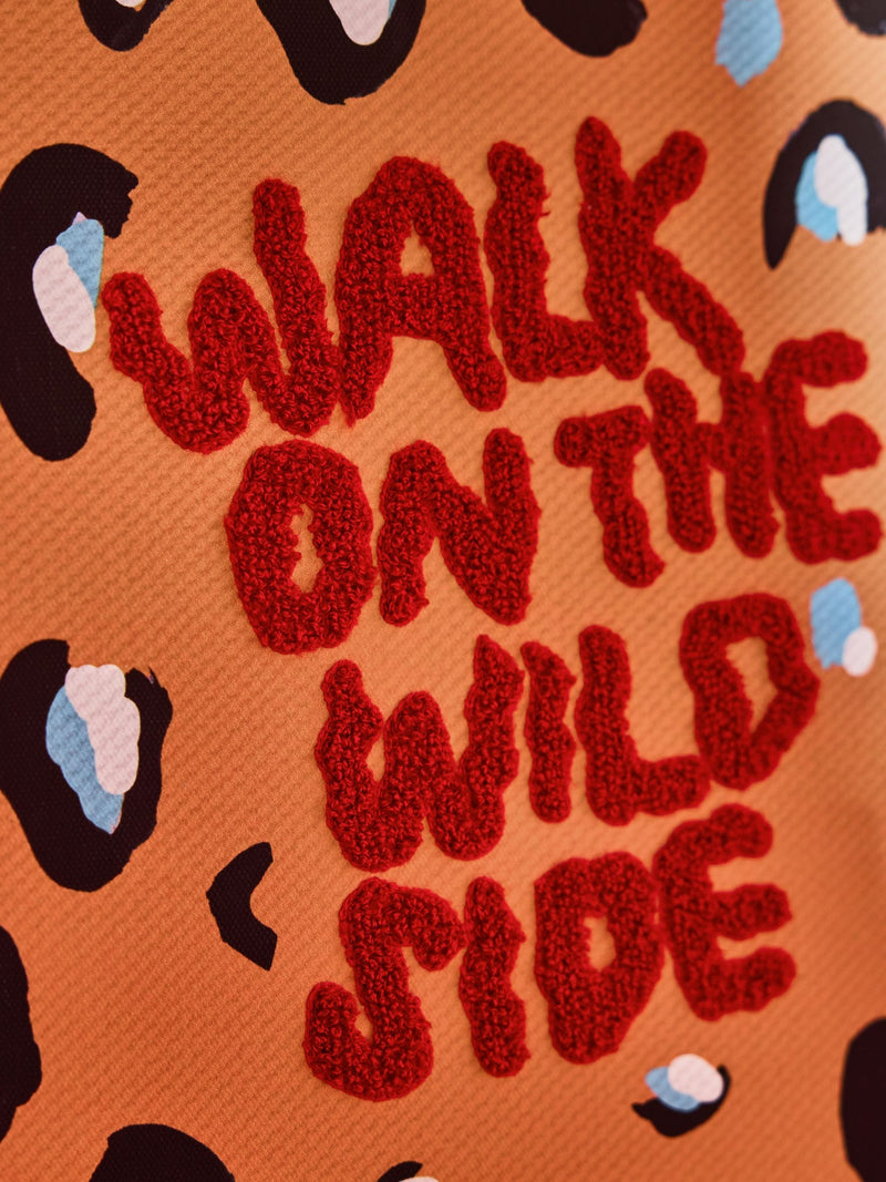 Eleanor Bowmer pink orange leopard wall art 70cm x 50cm - British product