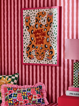 Next Eleanor Bowmer Pink/Orange Leopard Framed Wall Art 70cm x 50cm- Buy online at McGrocer