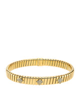 Harrods Bvlgari Yellow Gold and Diamond Tubogas Bangle- Buy online at McGrocer