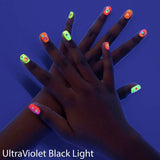 FabLab Glow in the Dark Nail Kit with neon polishes and stickers, UK version