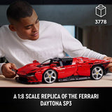 LEGO Technic Ferrari Daytona SP3 model car 1:8 scale, UK version