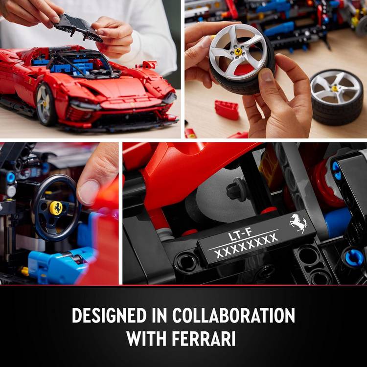 LEGO Technic Ferrari Daytona SP3 model car 1:8 scale, UK version
