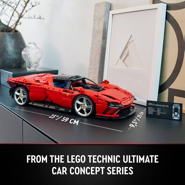 LEGO Technic Ferrari Daytona SP3 model car 1:8 scale, UK version