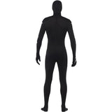 Smiffys skeleton second skin costume black glow in dark (British brand)