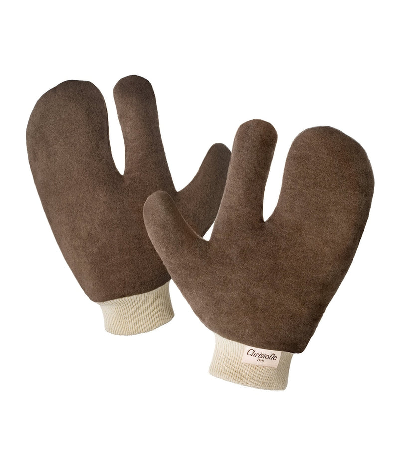 Christofle silver polishing gloves with anti-tarnish treatment - British product