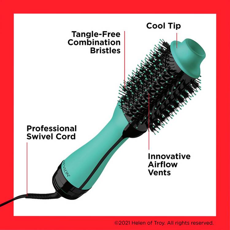 Revlon One-Step Hair Dryer and Volumiser teal - British product