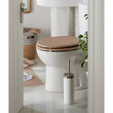 Argos Home Toilet Brush White and Silver 38.5cm x 9.5cm x 9.5cm- Buy online at McGrocer