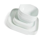 Habitat Riko square dinner set white porcelain 12 piece, UK version