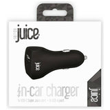Juice 37W triple port car charger (British brand)