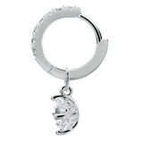 Revere sterling silver cubic zirconia huggie hoop earrings, UK version